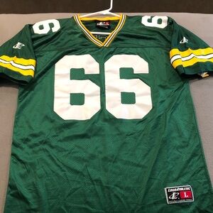 Green Bay Packers Vintage Logo Athletic Ray Nitschke Embroidered Adult L Jersey